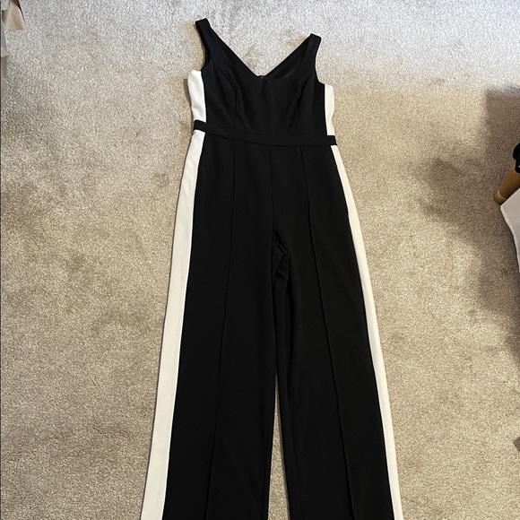 Donna Morgan Pants - Donna Morgan Elegant Black and White Jumpsuit